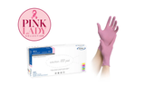 Pink nitril undersøgelseshandske, pakning med 10 x 100 stk