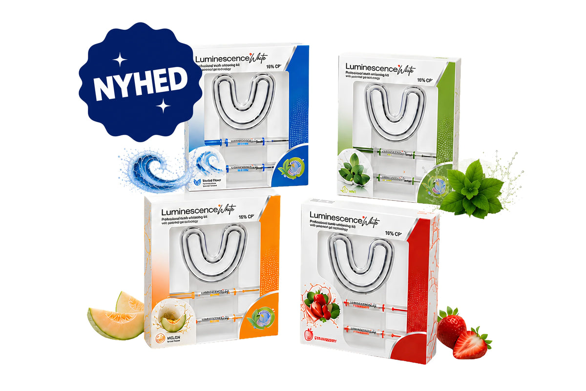 KOMFORT Cerkamed White 16 % tandblegningssæt – 2 × 1,2 g med skinneetui