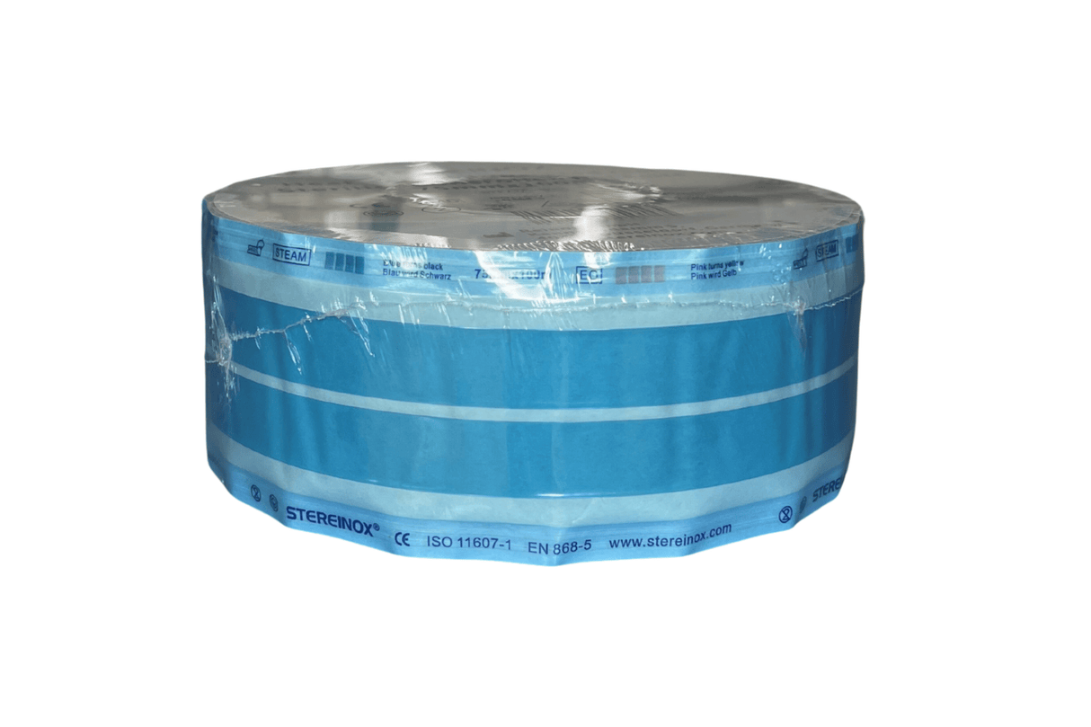 Autoklave Rulle med fold 7,5 cm x 100 m